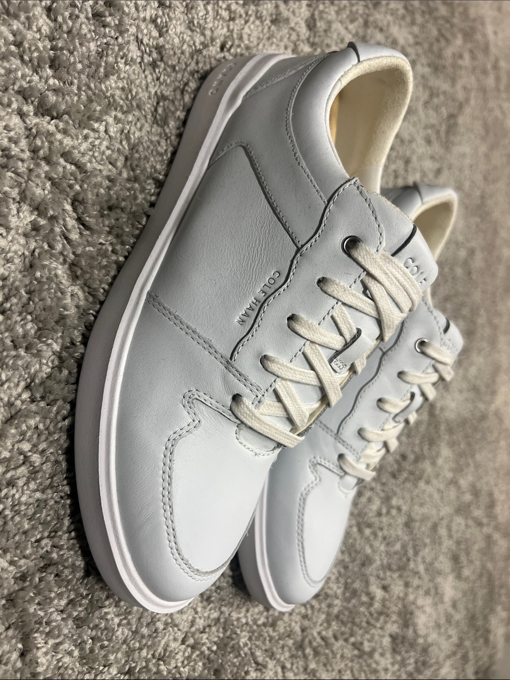 Cole Haan White Leather Low-Top Sneakers